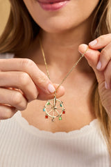 Carnival Spinning Ferris Wheel Necklace Gold | Alex and Ani