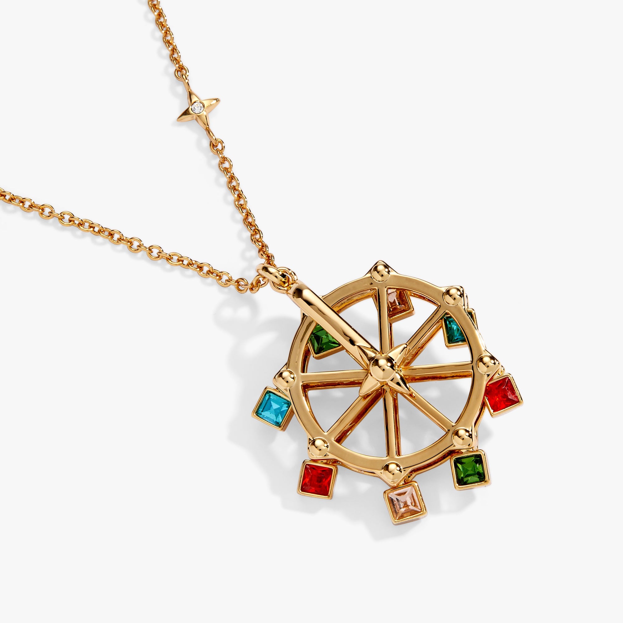 Carnival Spinning Ferris Wheel Necklace Gold | Alex and Ani