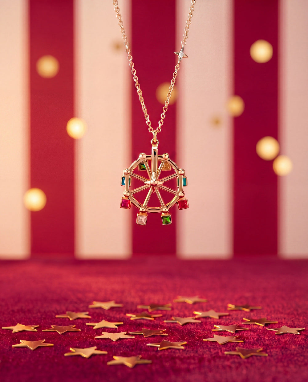 Carnival Spinning Ferris Wheel Necklace Gold | Alex and Ani
