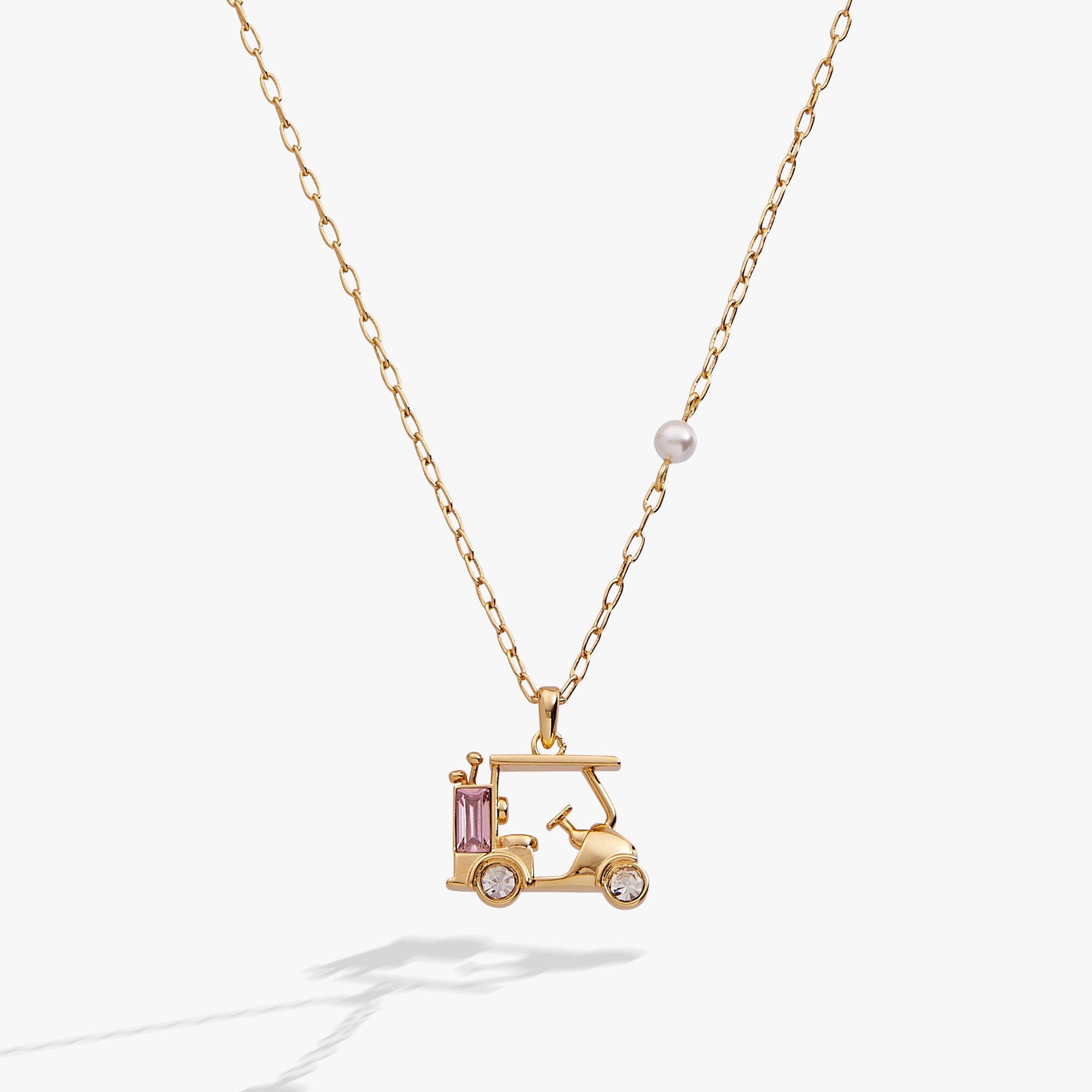 Golf Cart Necklace Gold | Alex and Ani