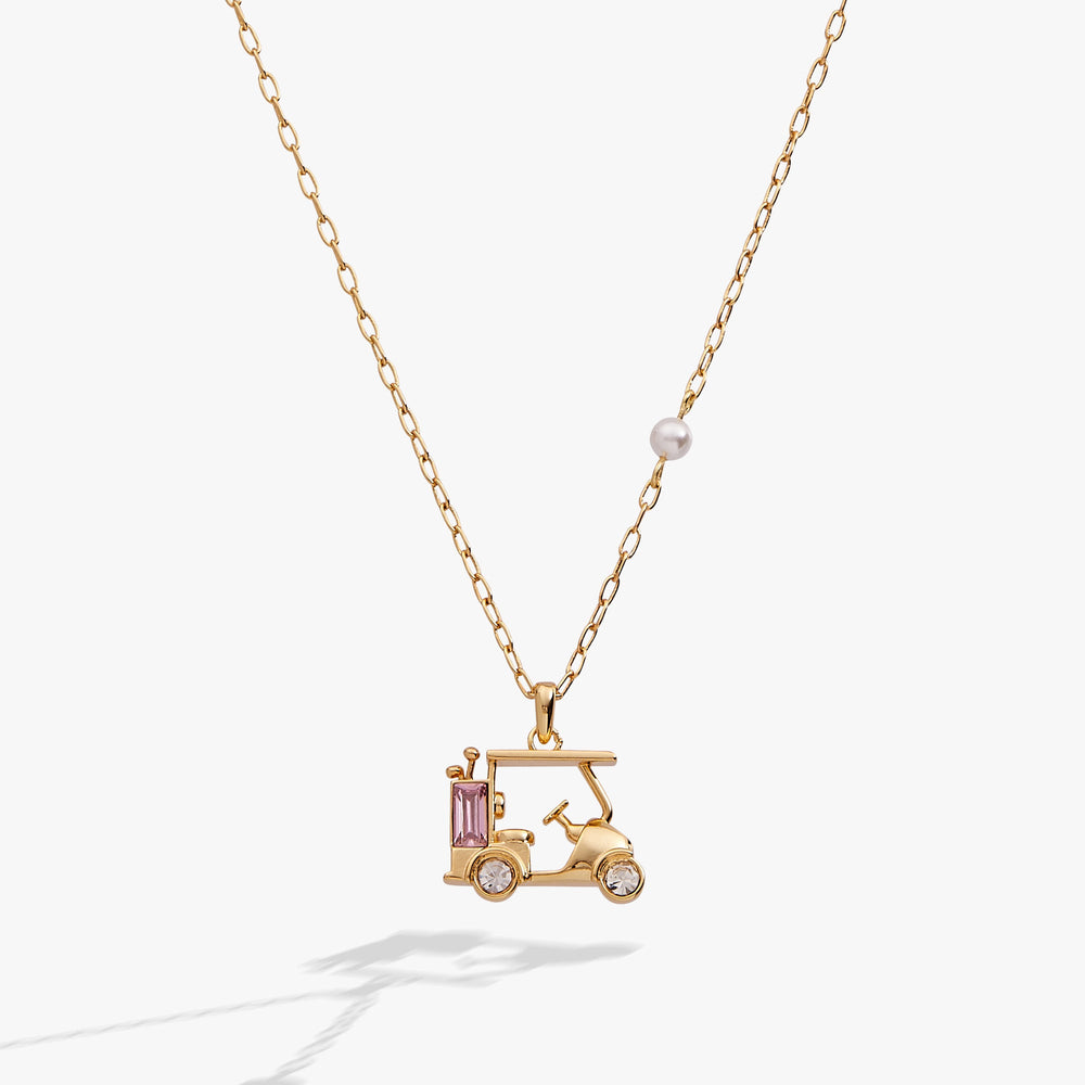 Golf Cart Necklace Gold | Alex and Ani