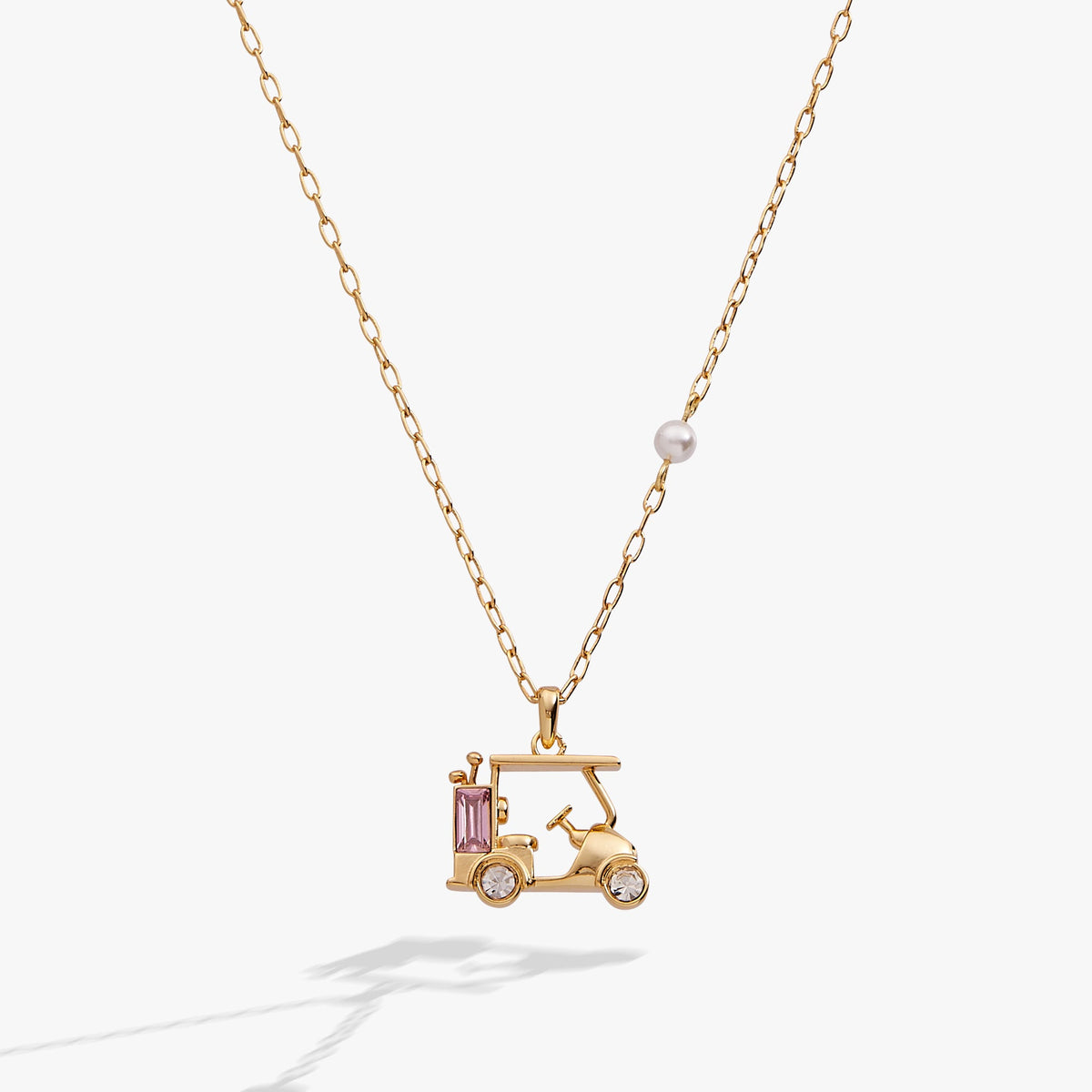 Golf Cart Necklace Gold | Alex and Ani