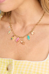 Road Trip Multi-Charm Necklace Gold | Alex and Ani