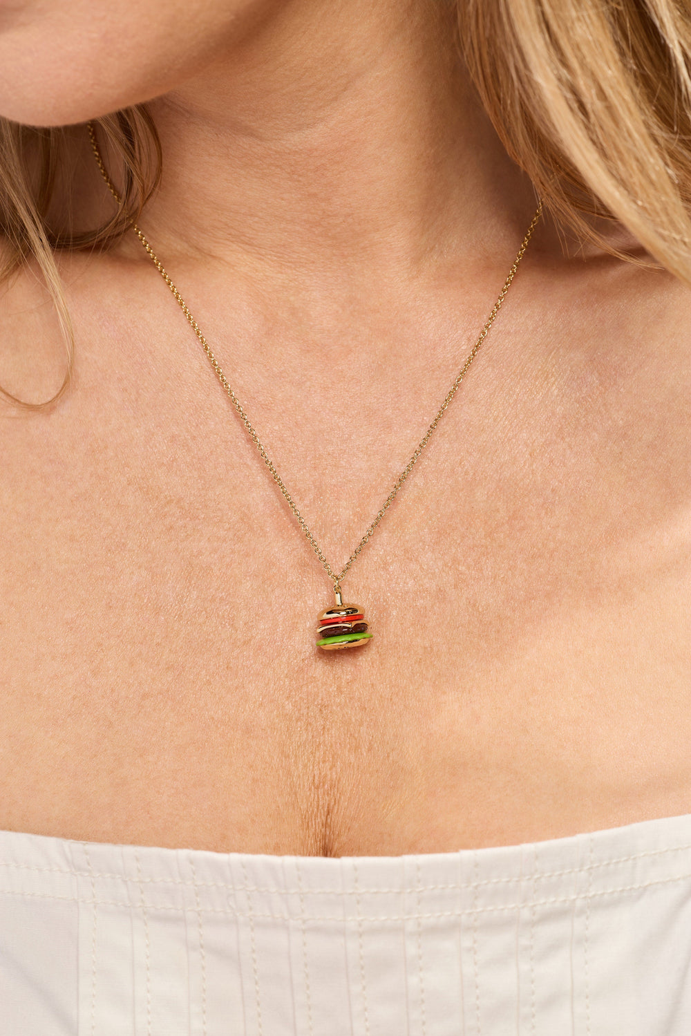 Hot Grill Summer 'Bun In A Million' Hamburger Pendant Gold | Alex and Ani