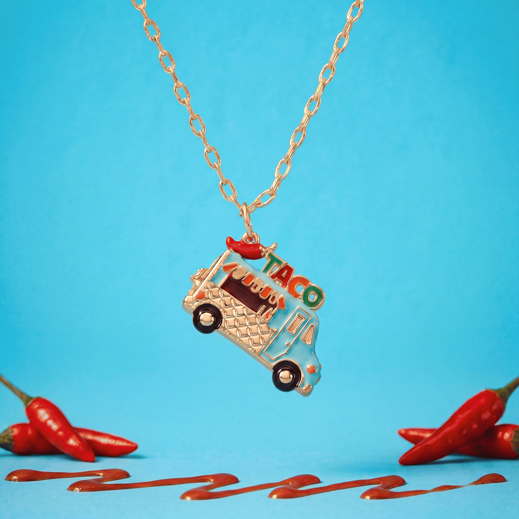 Taco Truck Necklace Gold | Alex and Ani