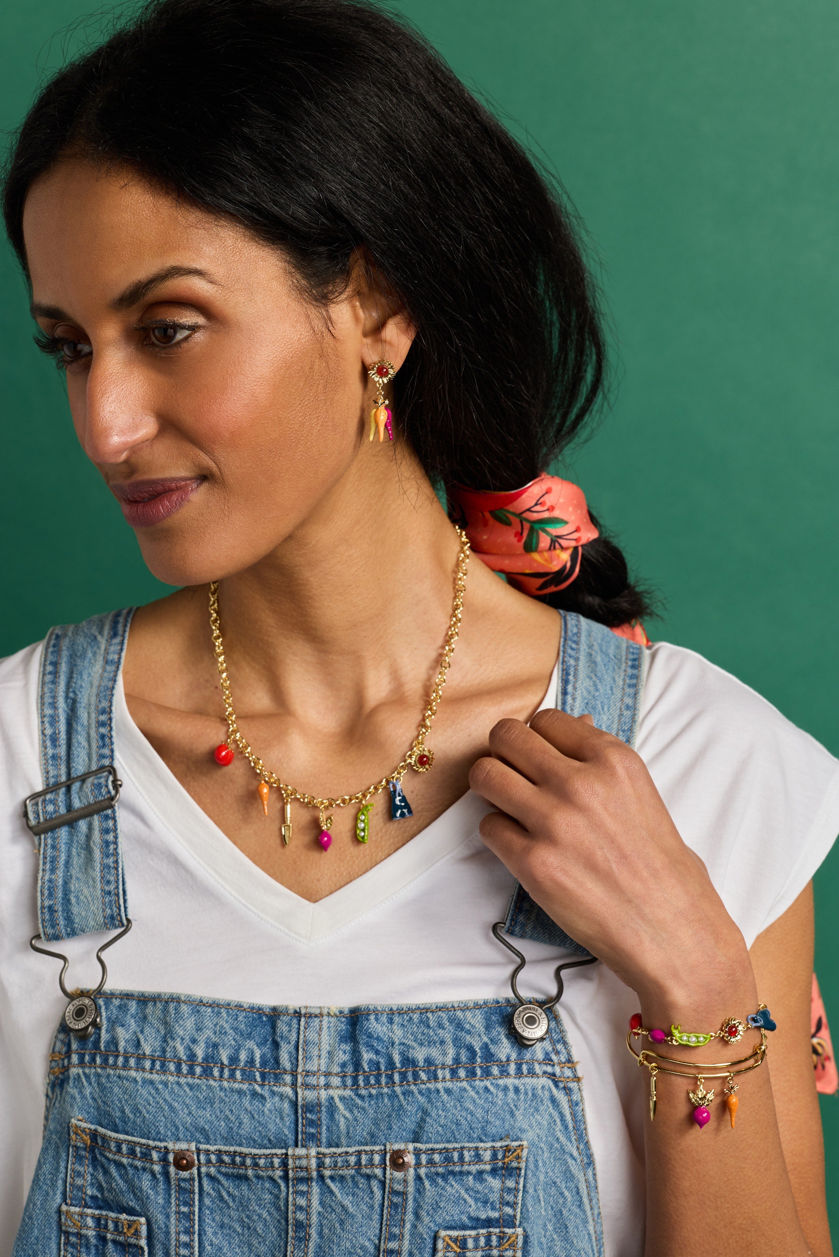 Farmers' Market Charm Necklace Gold | Alex and Ani