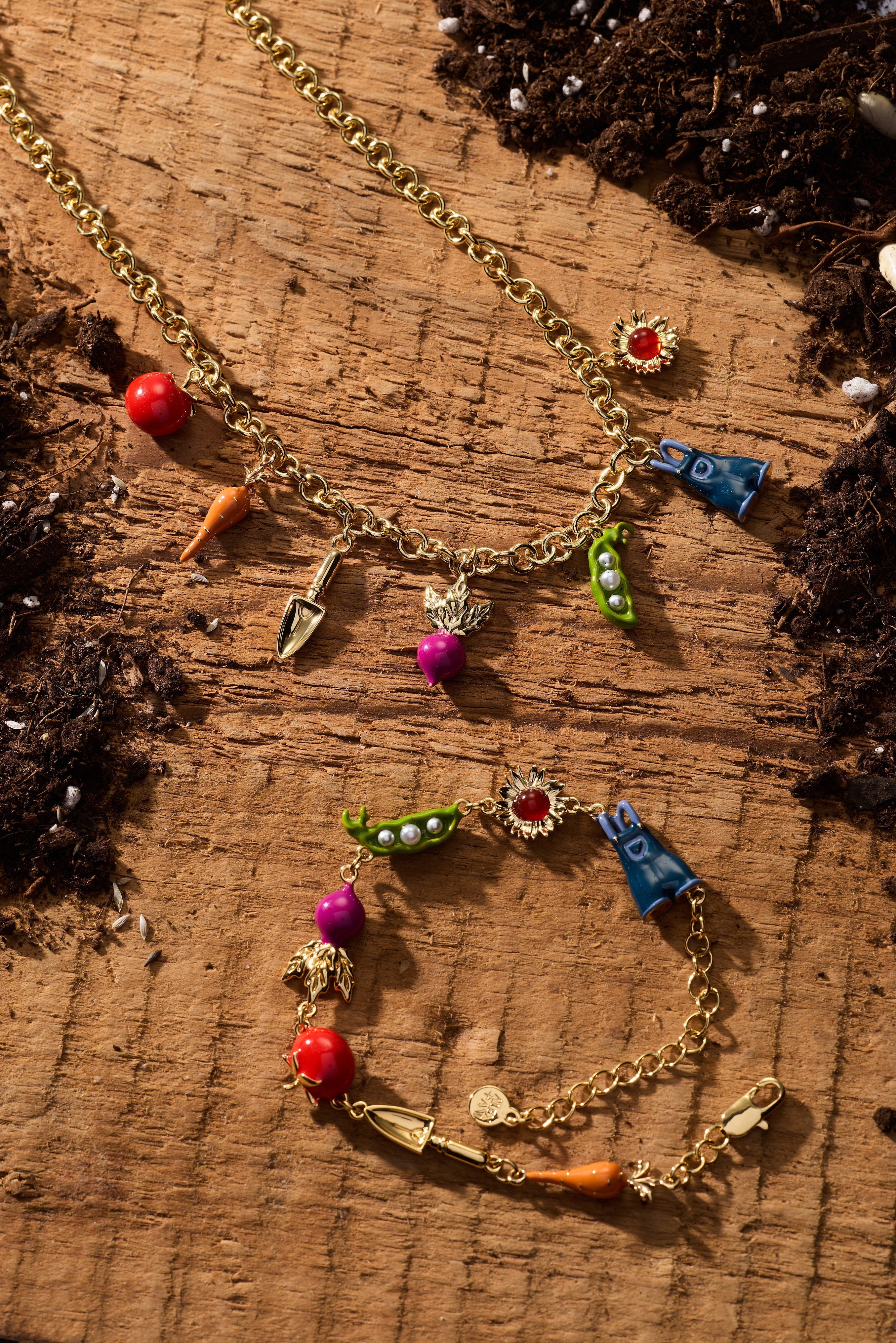 Farmers' Market Charm Necklace Gold | Alex and Ani