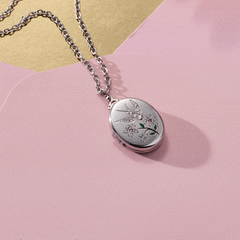Birds of a Feather Locket Pendant Stainless Steel Silver | Alex and Ani