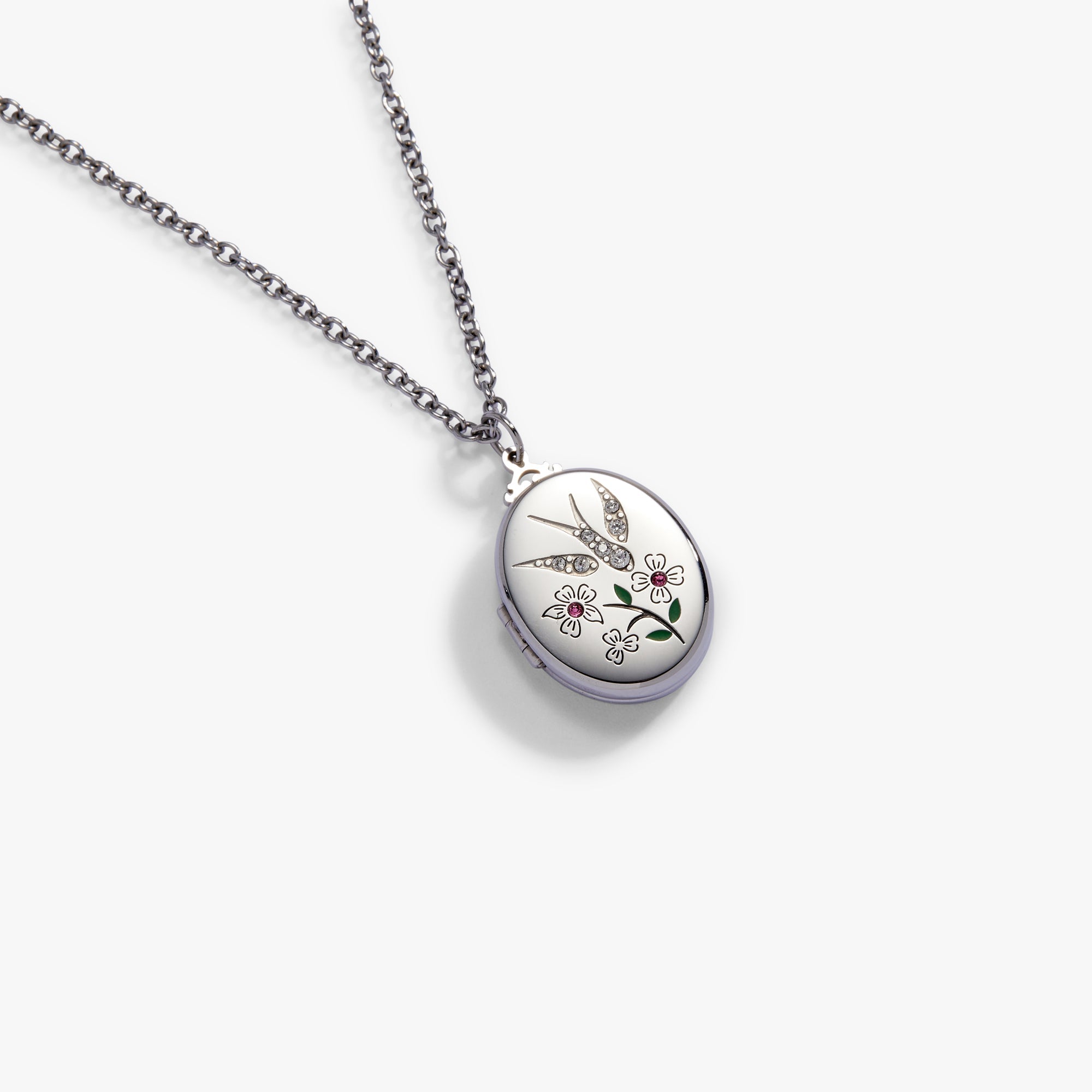 Birds of a Feather Locket Pendant Stainless Steel Silver | Alex and Ani
