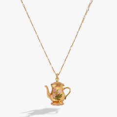 Tea Party Kettle Locket Pendant Gold | Alex and Ani