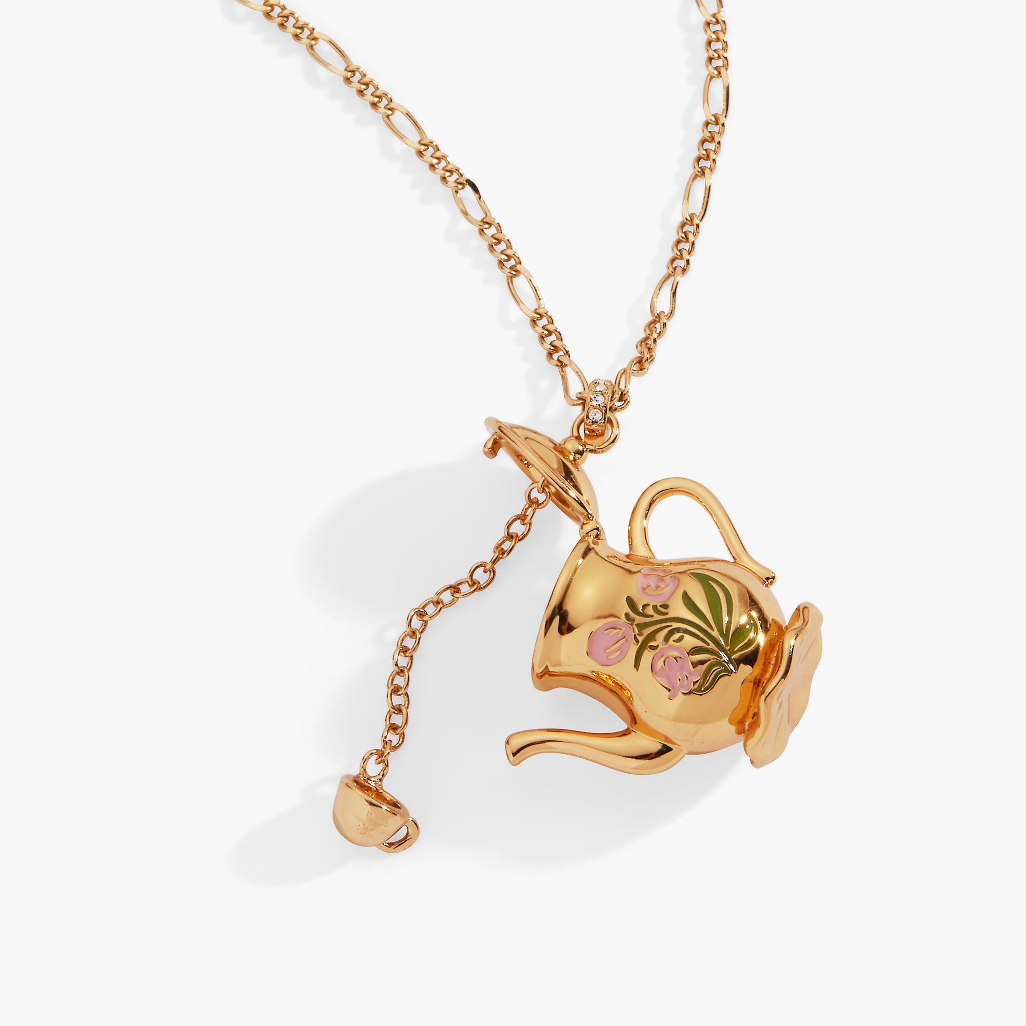 Tea Party Kettle Locket Pendant Gold | Alex and Ani