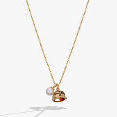 Living That Sports Mom Life' Baseball Charm Necklace
    
    
    
       Gold | Alex and Ani