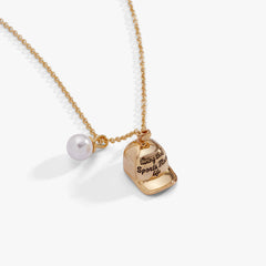 Living That Sports Mom Life' Baseball Charm Necklace
    
    
    
       Gold | Alex and Ani