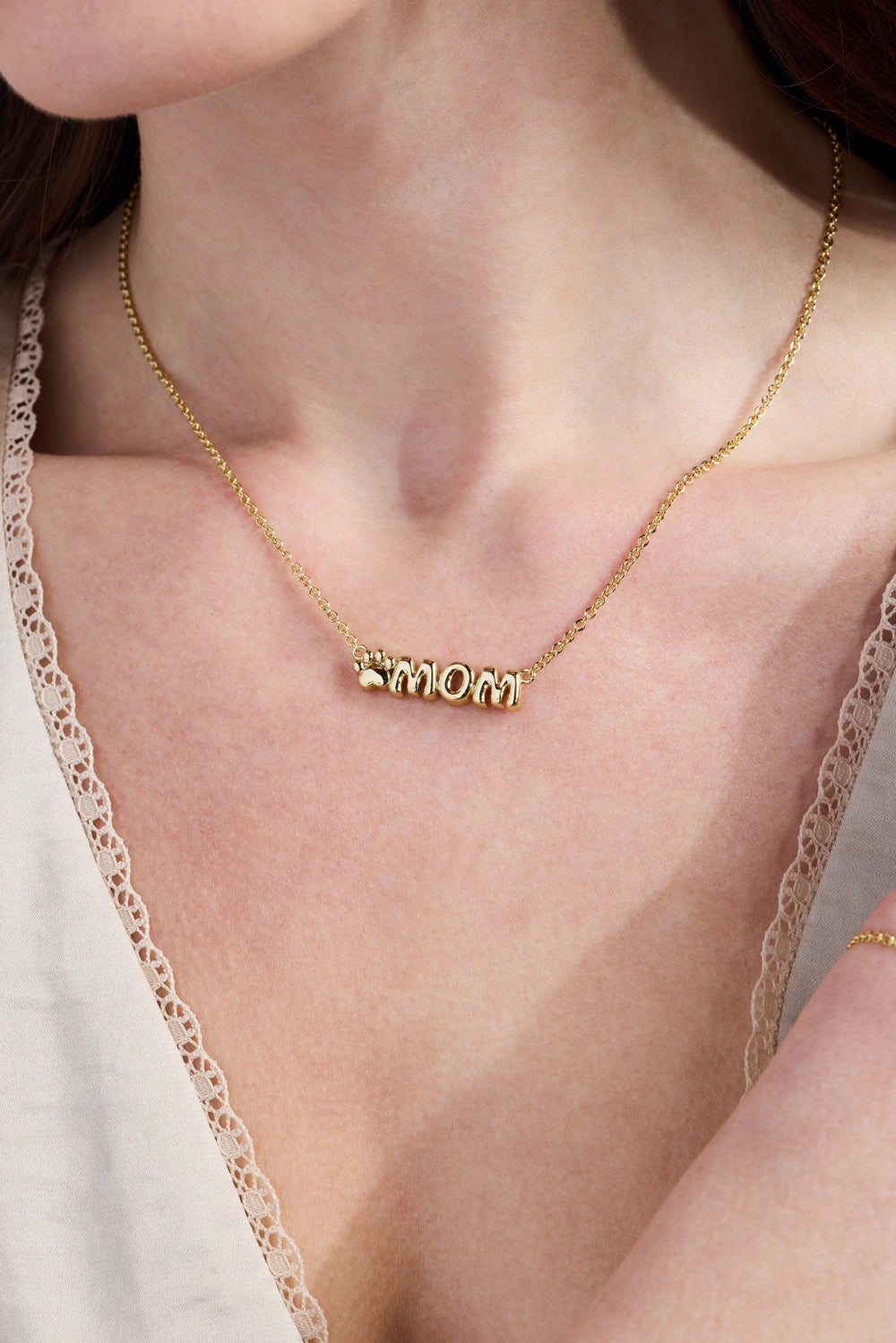 Pet Mom Nameplate Necklace Gold | Alex and Ani