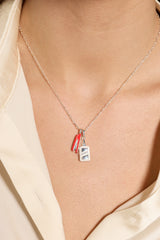 You Are The Glue Holding Us All Together' Glue & Stapler Charm Necklace
    
    
    
       Silver | Alex and Ani
