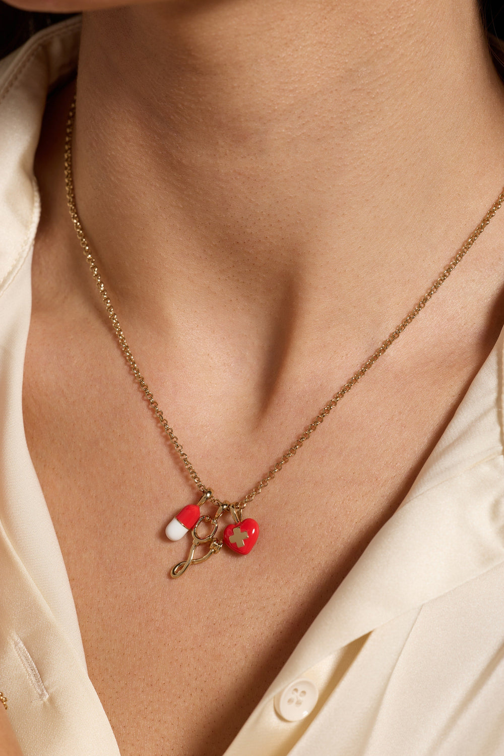 Unsung Hero' Healthcare Charm Necklace
    
    
    
       Gold | Alex and Ani