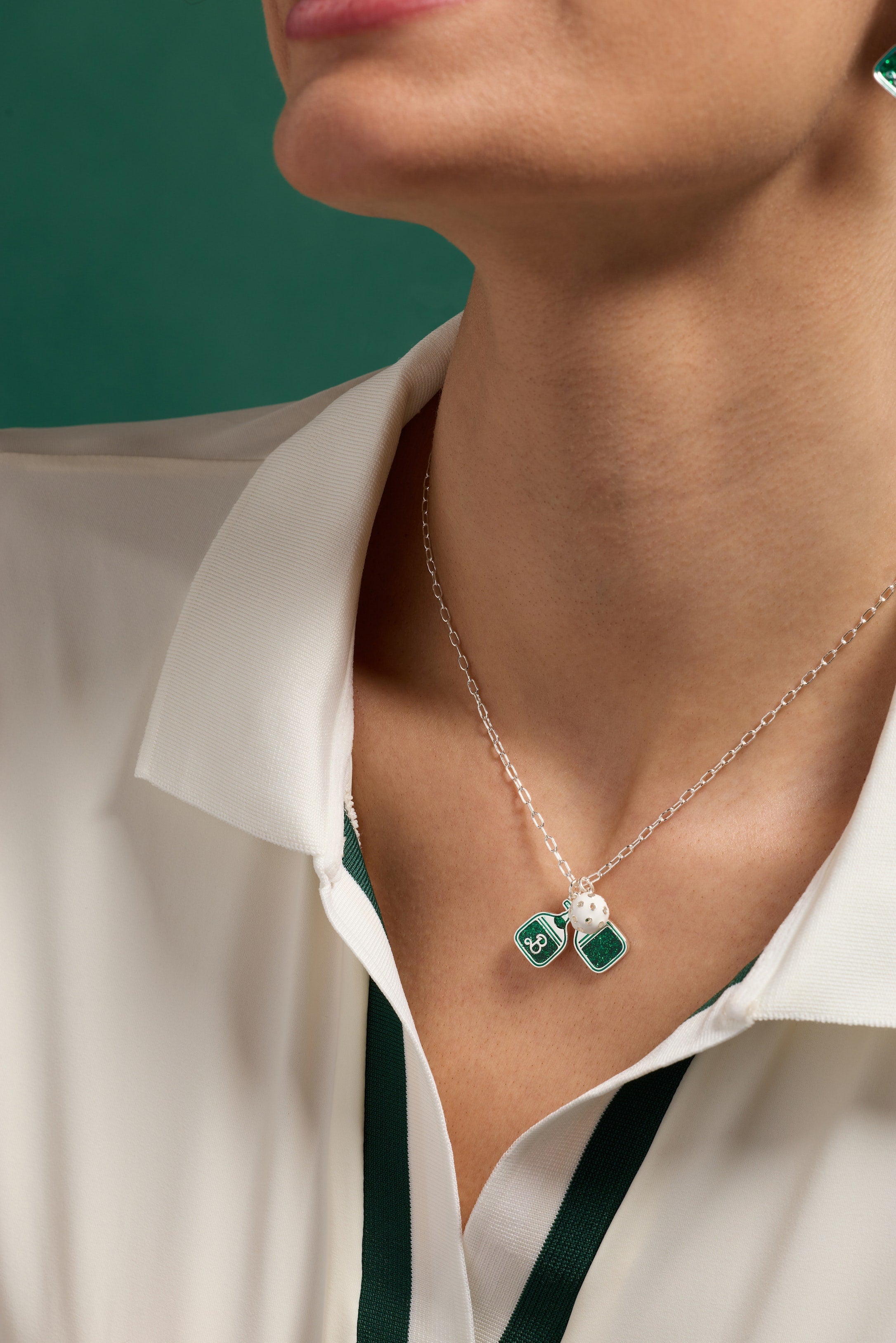 Barbie™ Pickleball Charm Pendant Silver | Alex and Ani
