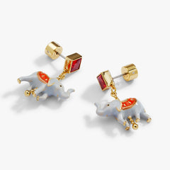Carnival Carousel Elephant Drop Earrings Gold | Alex and Ani