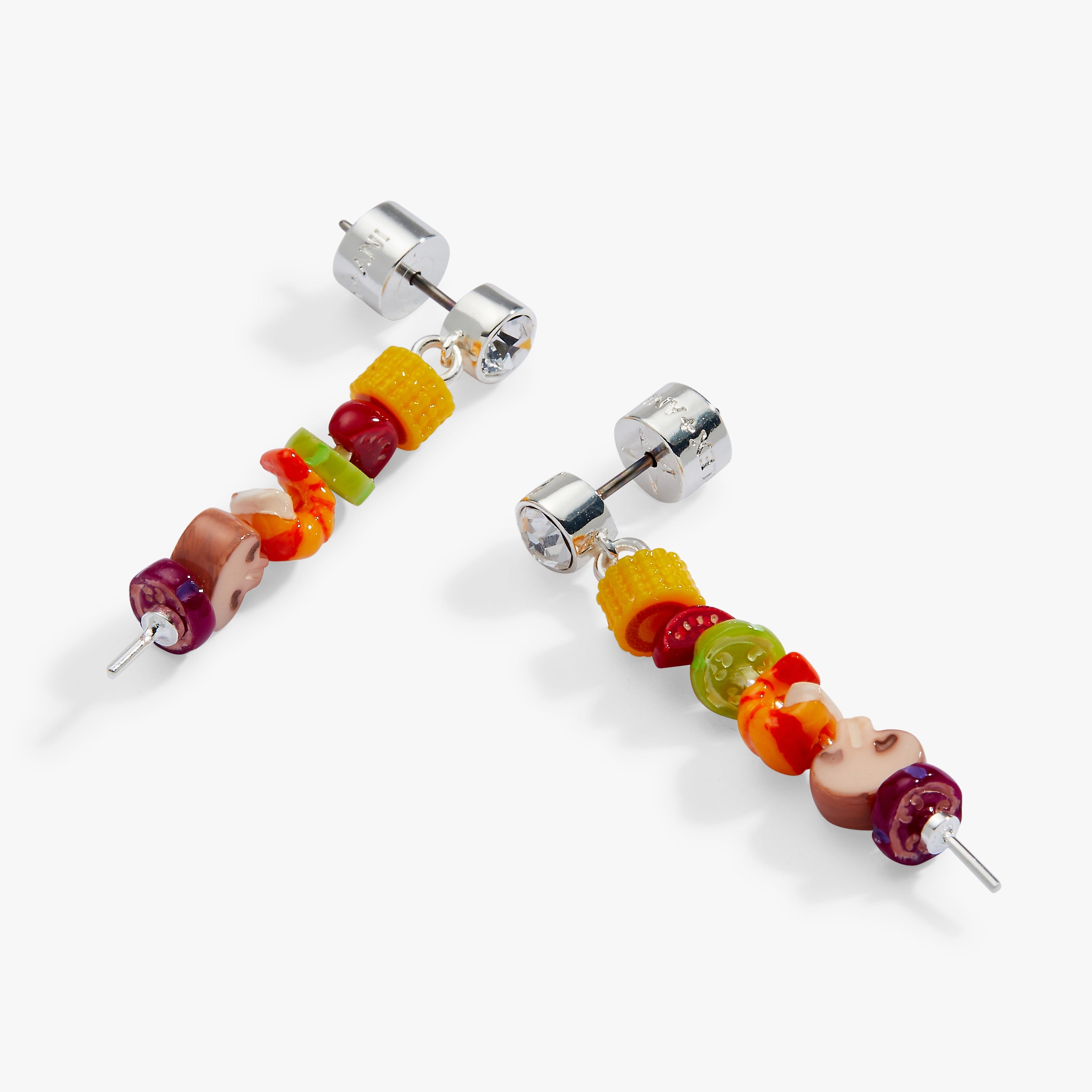 Hot Grill Summer Skewer Drop Earrings Silver | Alex and Ani