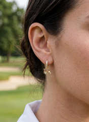 Golf Cart Interchangeable Charm Huggie Hoop Set of 2 Gold | Alex and Ani