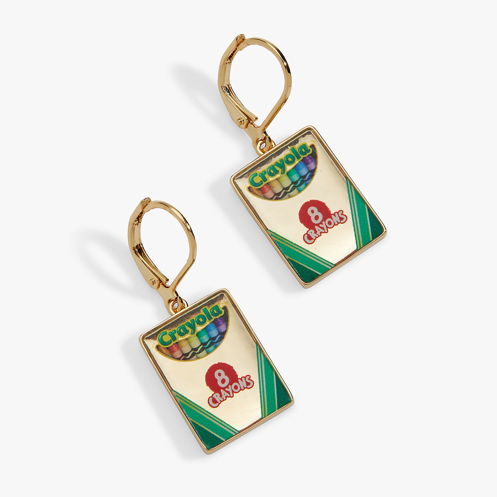 Crayola 'To Teach Is To Color A Life Forever' Crayon Box Earrings Gold | Alex and Ani