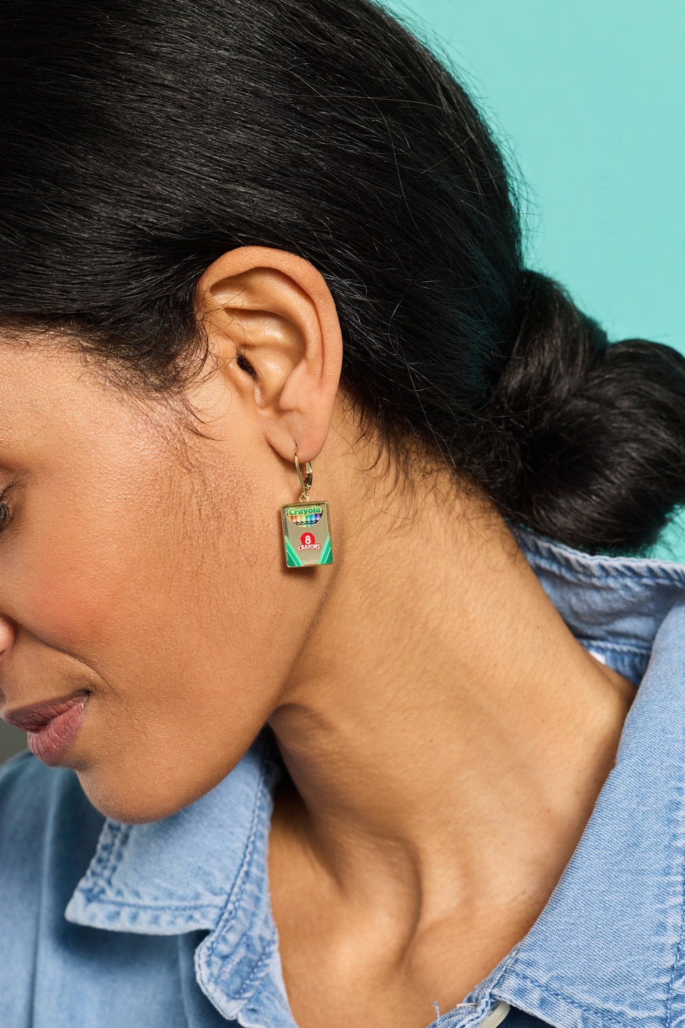 Crayola 'To Teach Is To Color A Life Forever' Crayon Box Earrings Gold | Alex and Ani