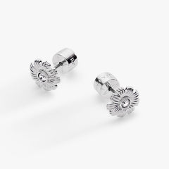 Daisy Stud Earrings Silver | Alex and Ani