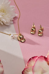 Baseball Cap Huggie Drop Earrings Gold | Alex and Ani