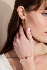 Ladybug Huggie Drop Earrings Gold | Alex and Ani