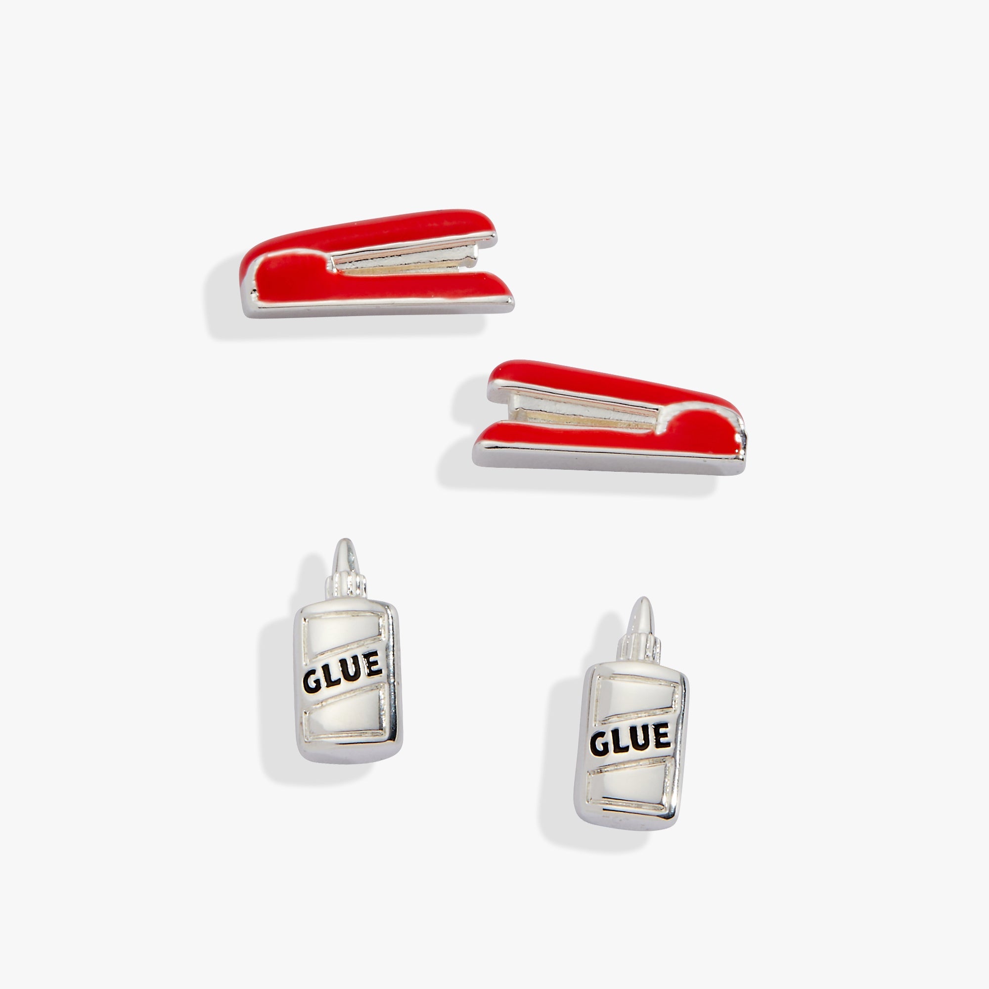 Holding Us All Together' Glue & Stapler Stud Earring Set
    
    
    
       Silver | Alex and Ani