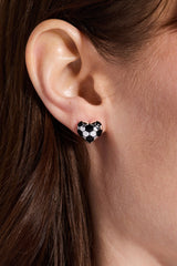 Soccer Heart Stud Earrings Silver | Alex and Ani