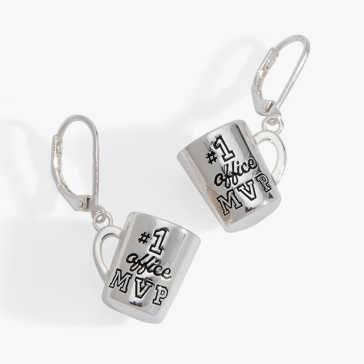 #1 'Office MVP' Mug Earrings Silver | Alex and Ani