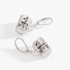 #1 'Office MVP' Mug Earrings Silver | Alex and Ani