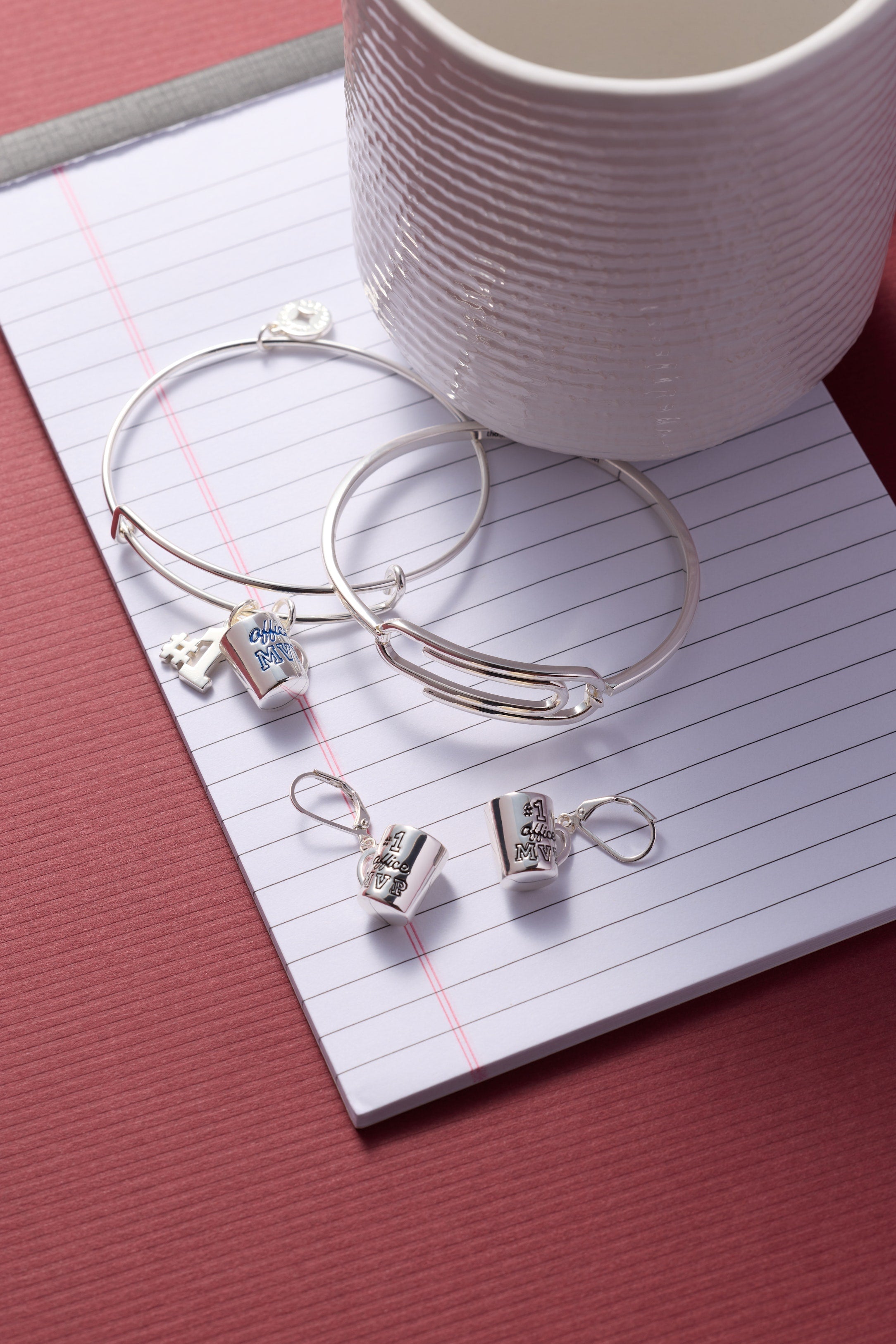 #1 'Office MVP' Mug Earrings Silver | Alex and Ani