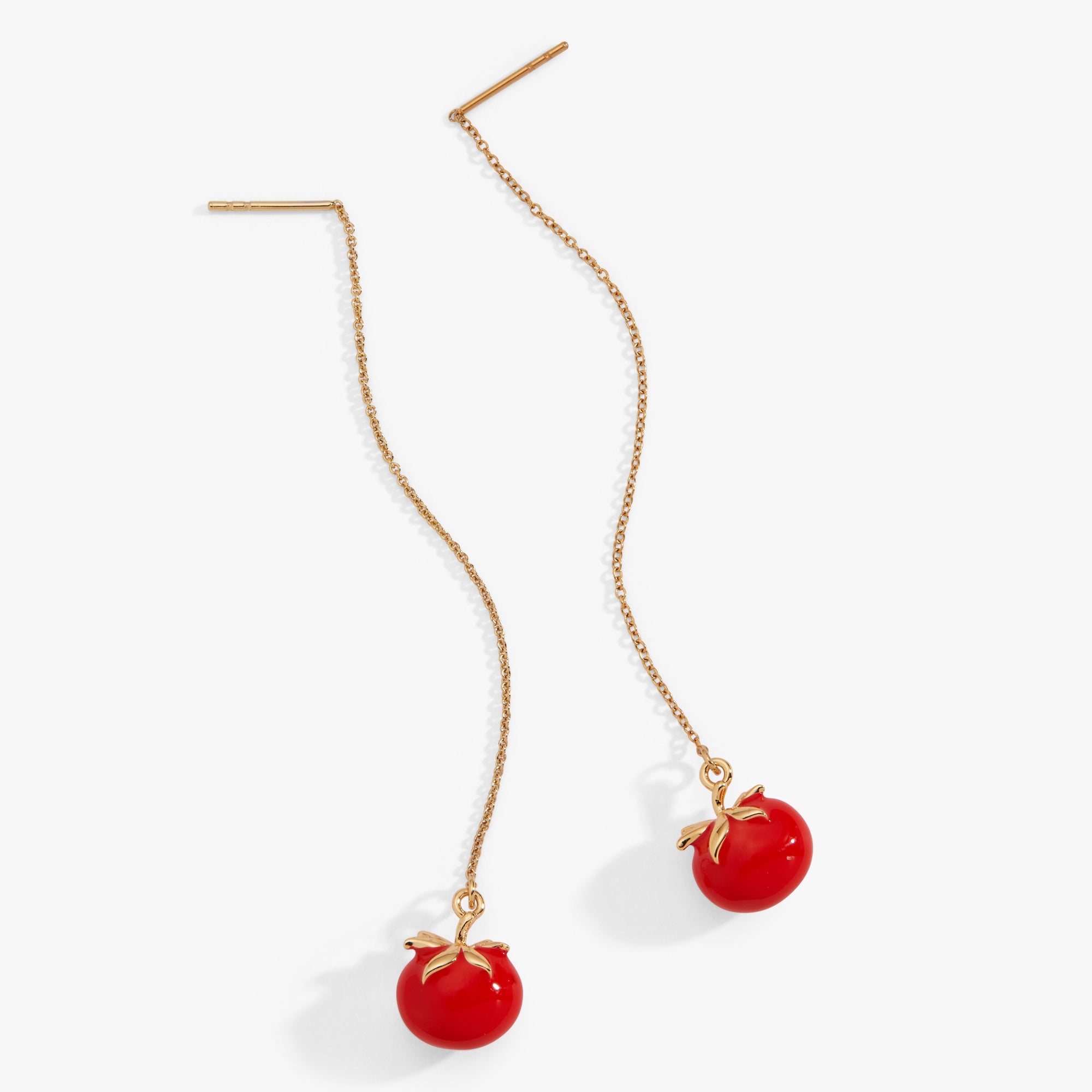 Farmers' Market Tomato Threader Earrings Gold | Alex and Ani