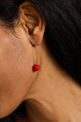 Farmers' Market Tomato Threader Earrings Gold | Alex and Ani