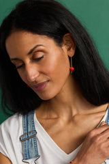 Farmers' Market Tomato Threader Earrings Gold | Alex and Ani