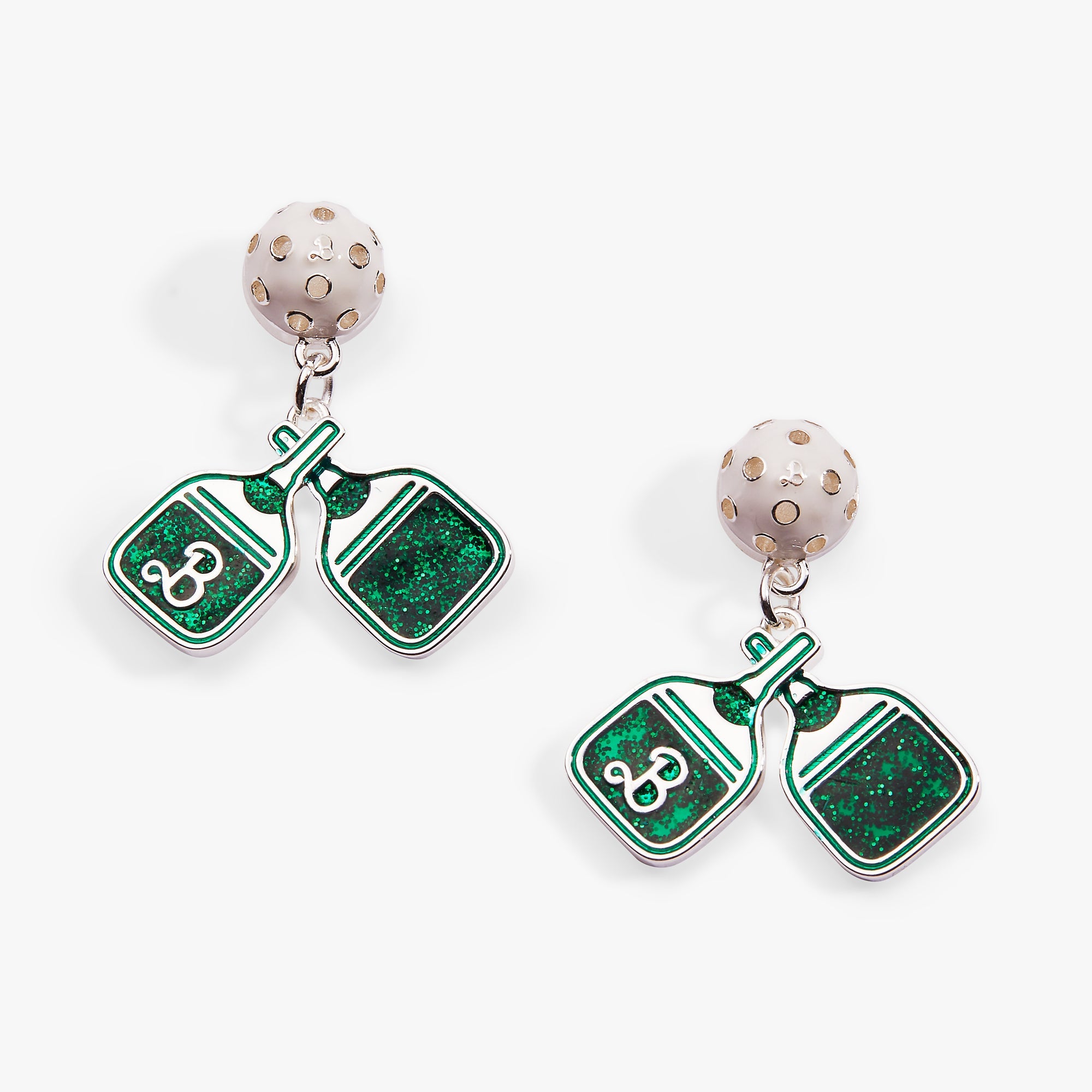 Barbie™ Pickleball Drop Earrings Silver | Alex and Ani