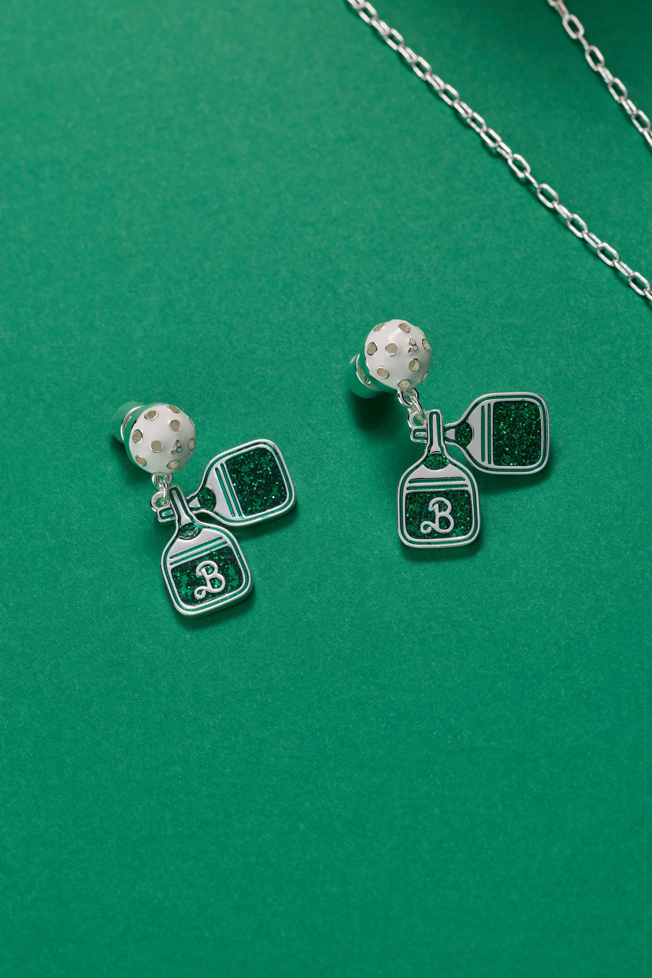Barbie™ Pickleball Drop Earrings Silver | Alex and Ani
