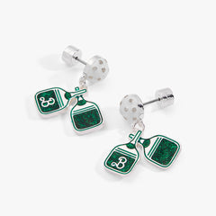 Barbie™ Pickleball Drop Earrings Silver | Alex and Ani