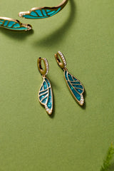 Fae Wings Statement Earring Gold | Alex and Ani
