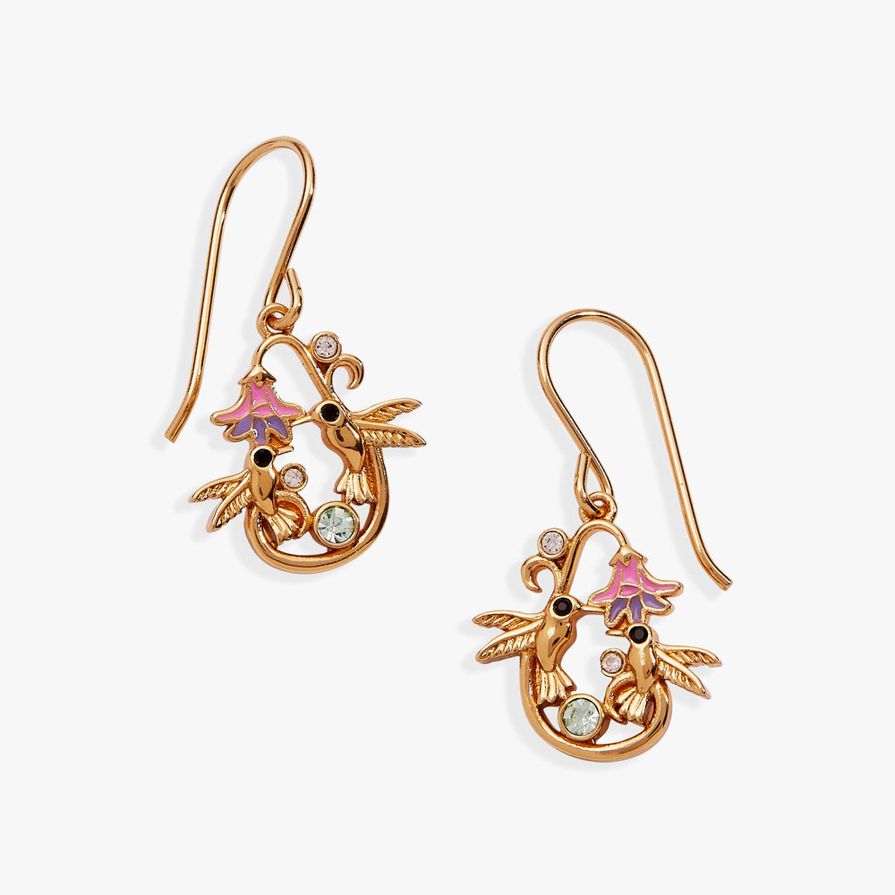 Birds of a Feather Enamel Drop Earring Gold | Alex and Ani