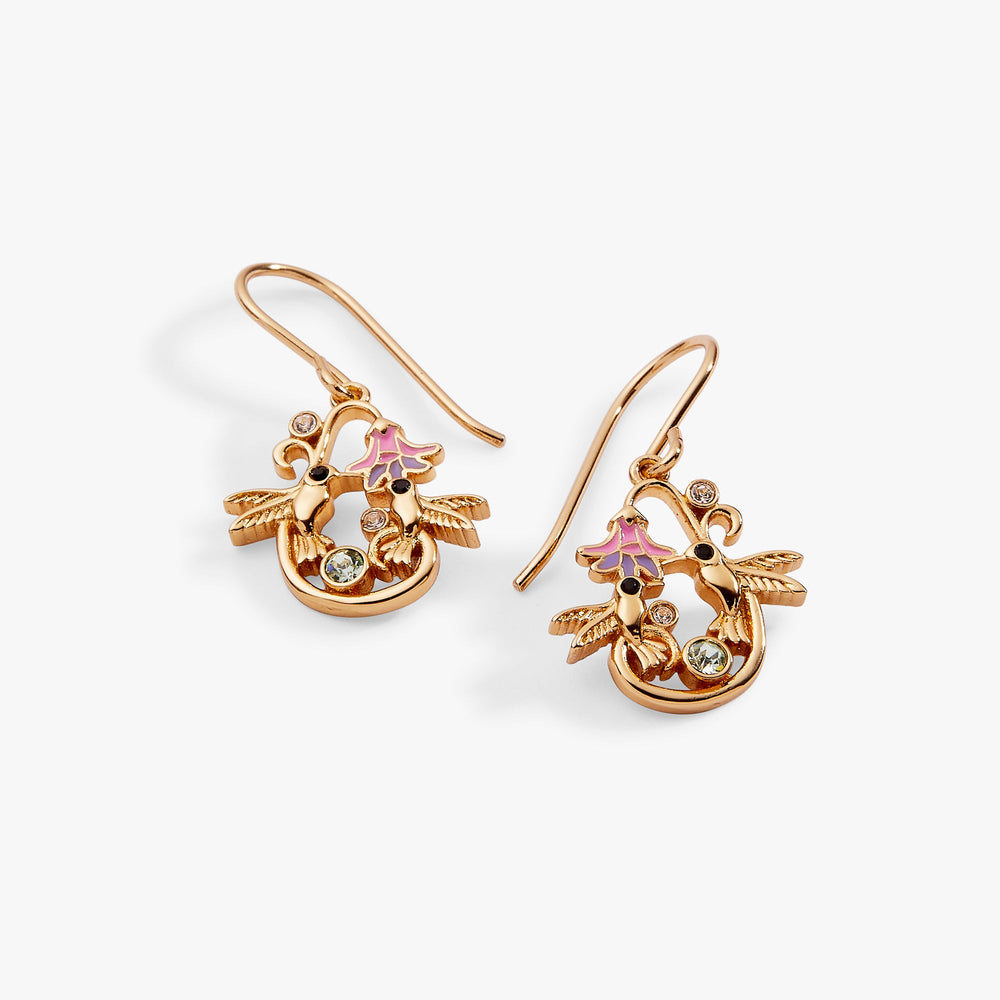 Birds of a Feather Enamel Drop Earring Gold | Alex and Ani