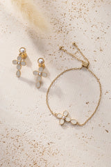 Coquette Christian Cross Drop Earrings Gold | Alex and Ani