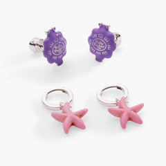 Polly Pocket™ Limited Edition Pool Party Earring Set of 2 Silver | Alex and Ani