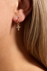 Coquette Christian Huggie Earring Set Gold | Alex and Ani