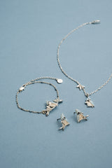 Tufted Titmouse Stud Earrings Silver | Alex and Ani