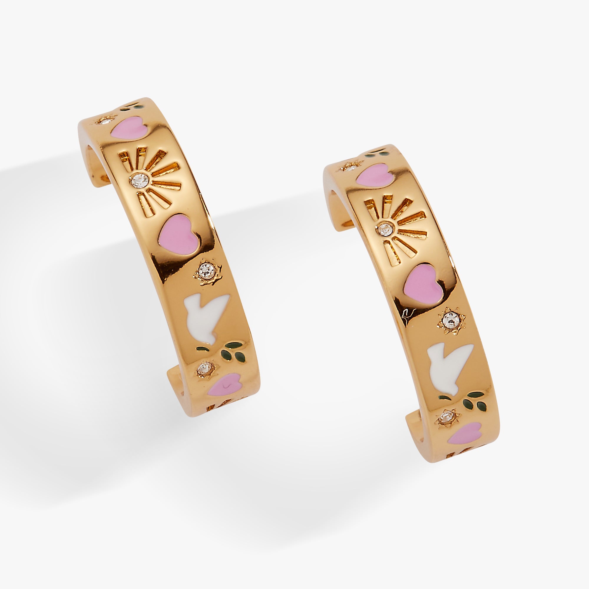 Pray, wait and Trust hoop earring Gold | Alex and Ani