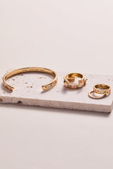 Pray, wait and Trust hoop earring Gold | Alex and Ani
