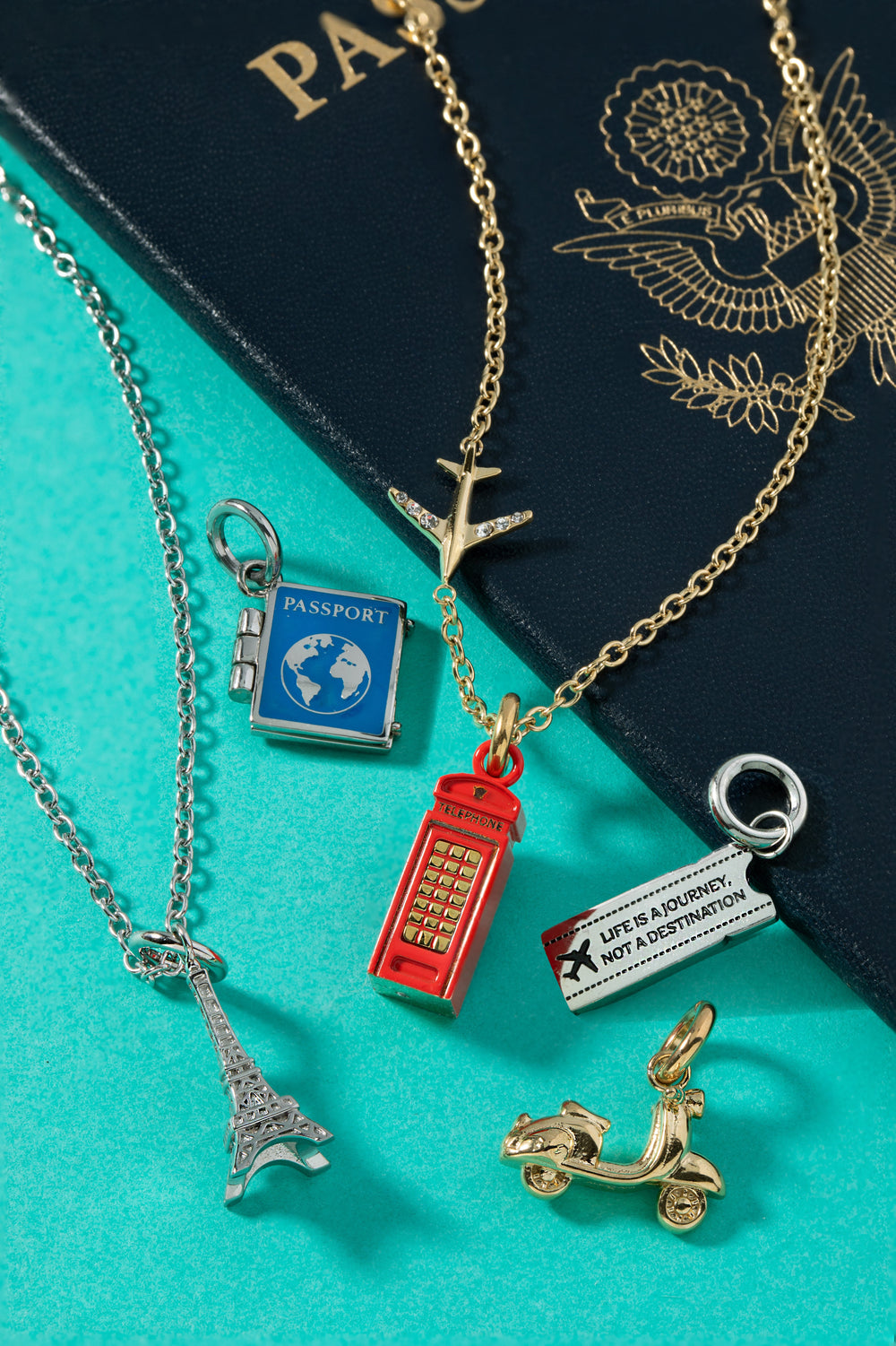 Phonebooth Charm Stainless Steel Gold | Alex and Ani